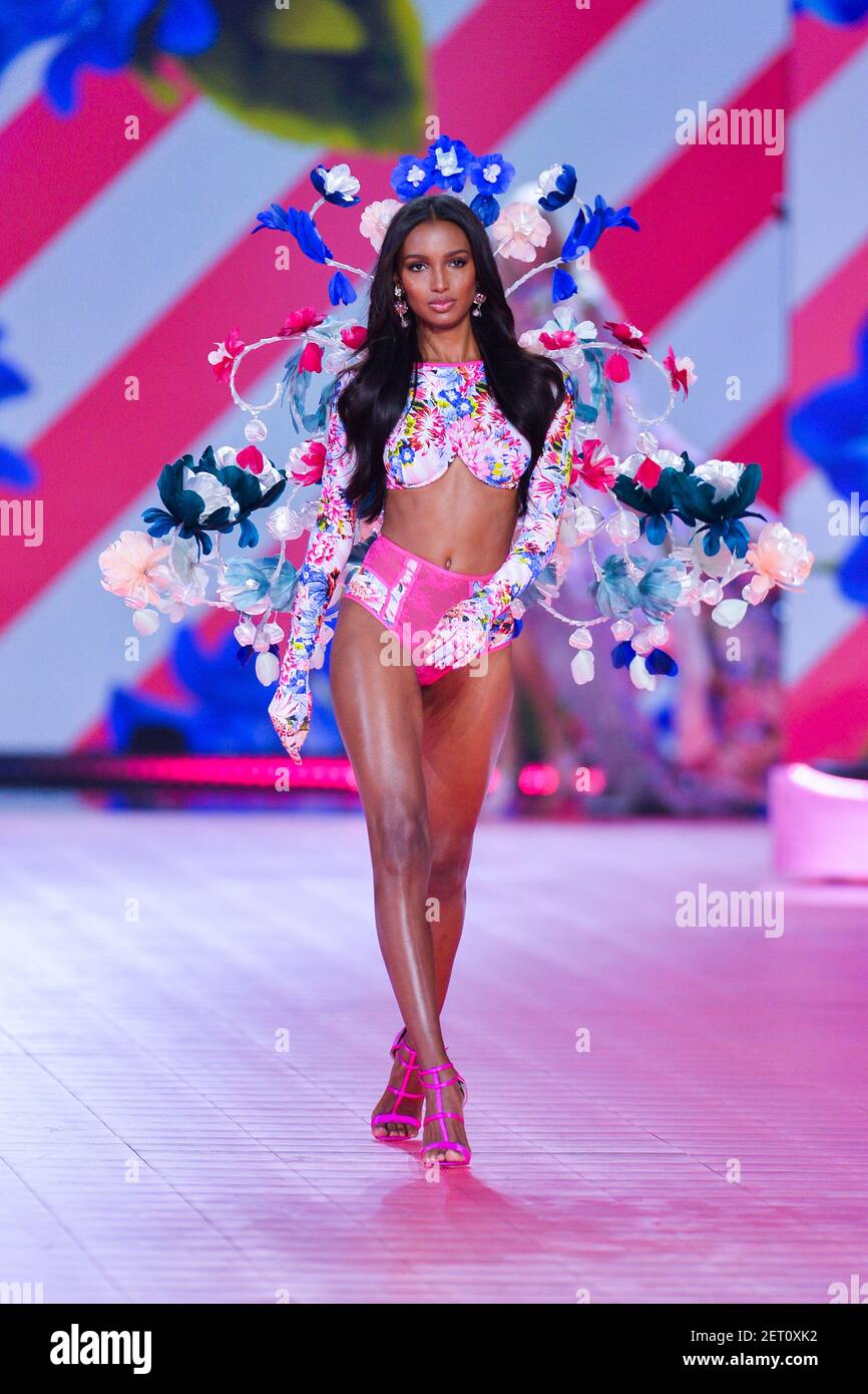 Model Jasmine Tookes on the runway during the 2018 Victoria's