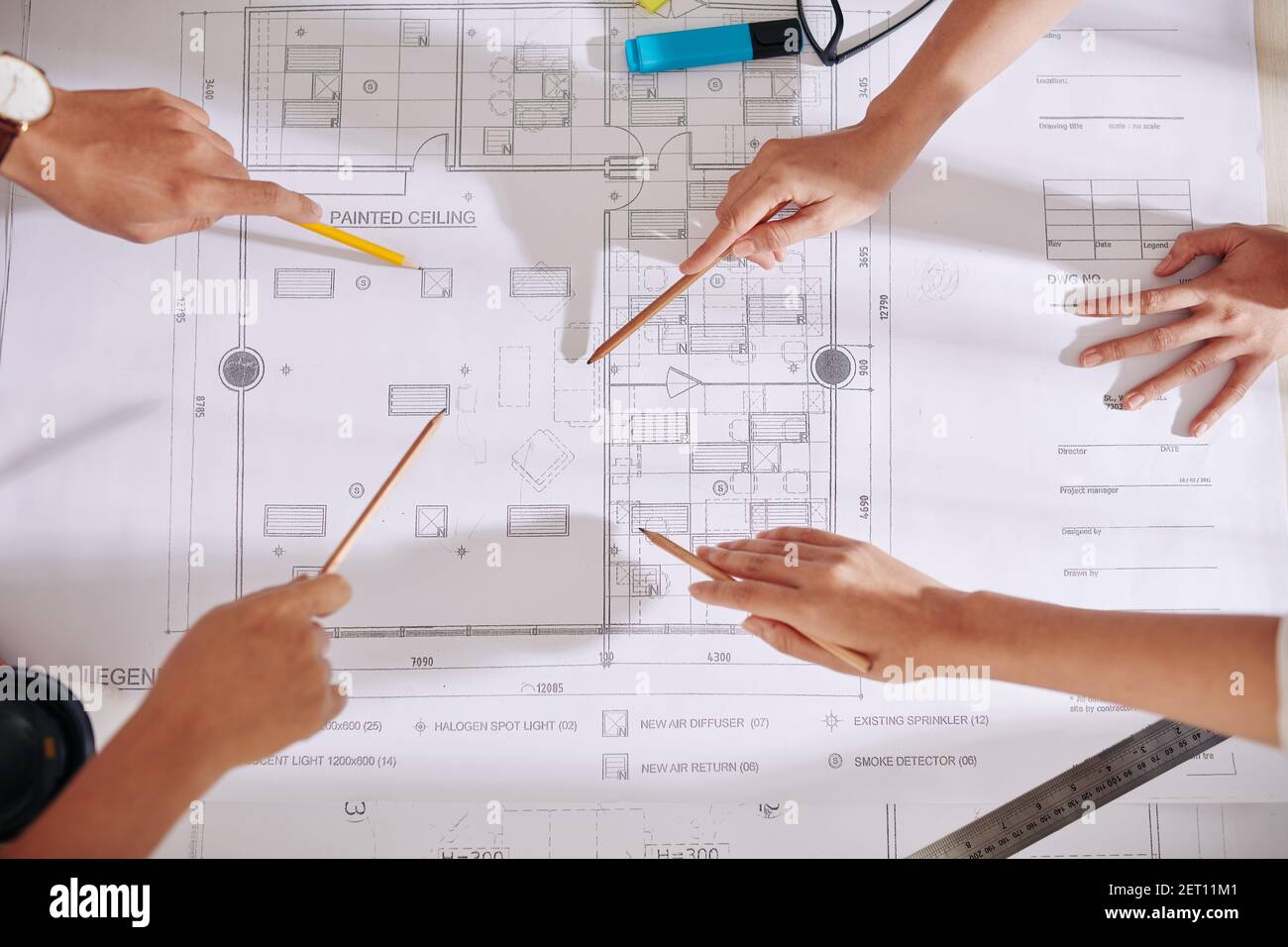 Team working on design project Stock Photo
