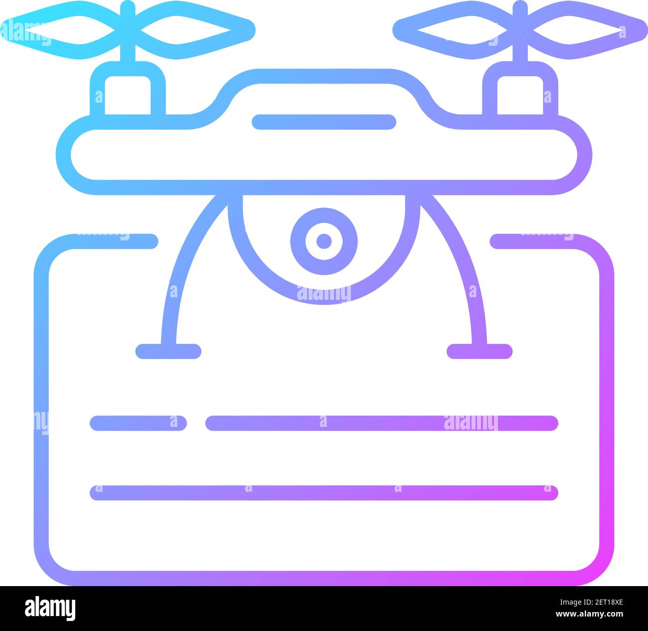 Drone license gradient linear vector icon Stock Vector
