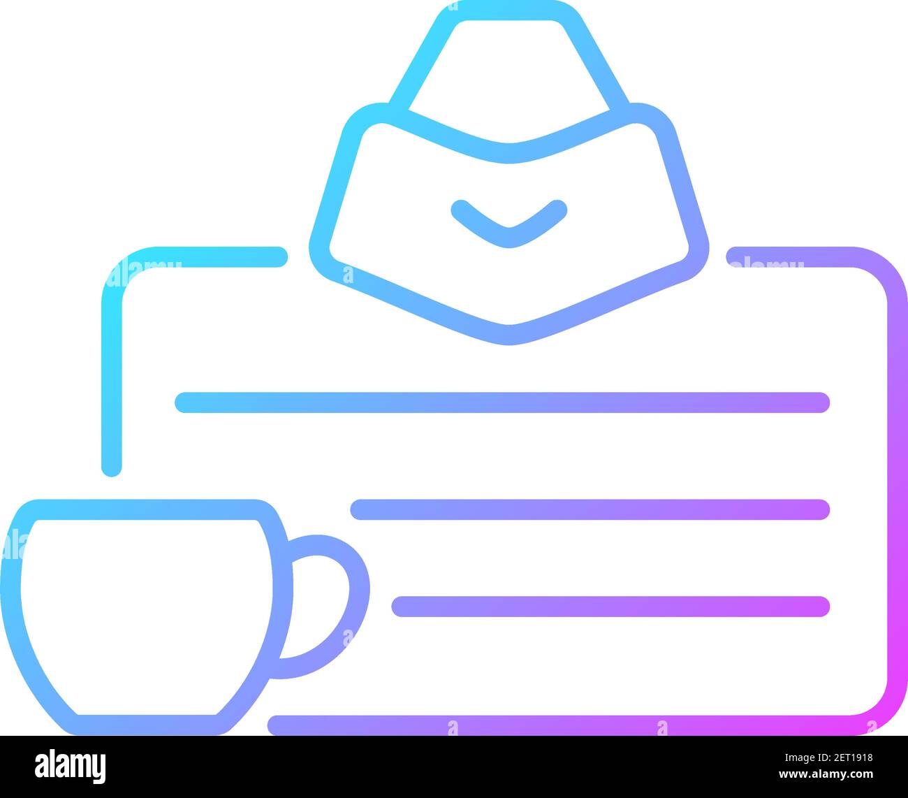 Flight attendant license gradient linear vector icon Stock Vector