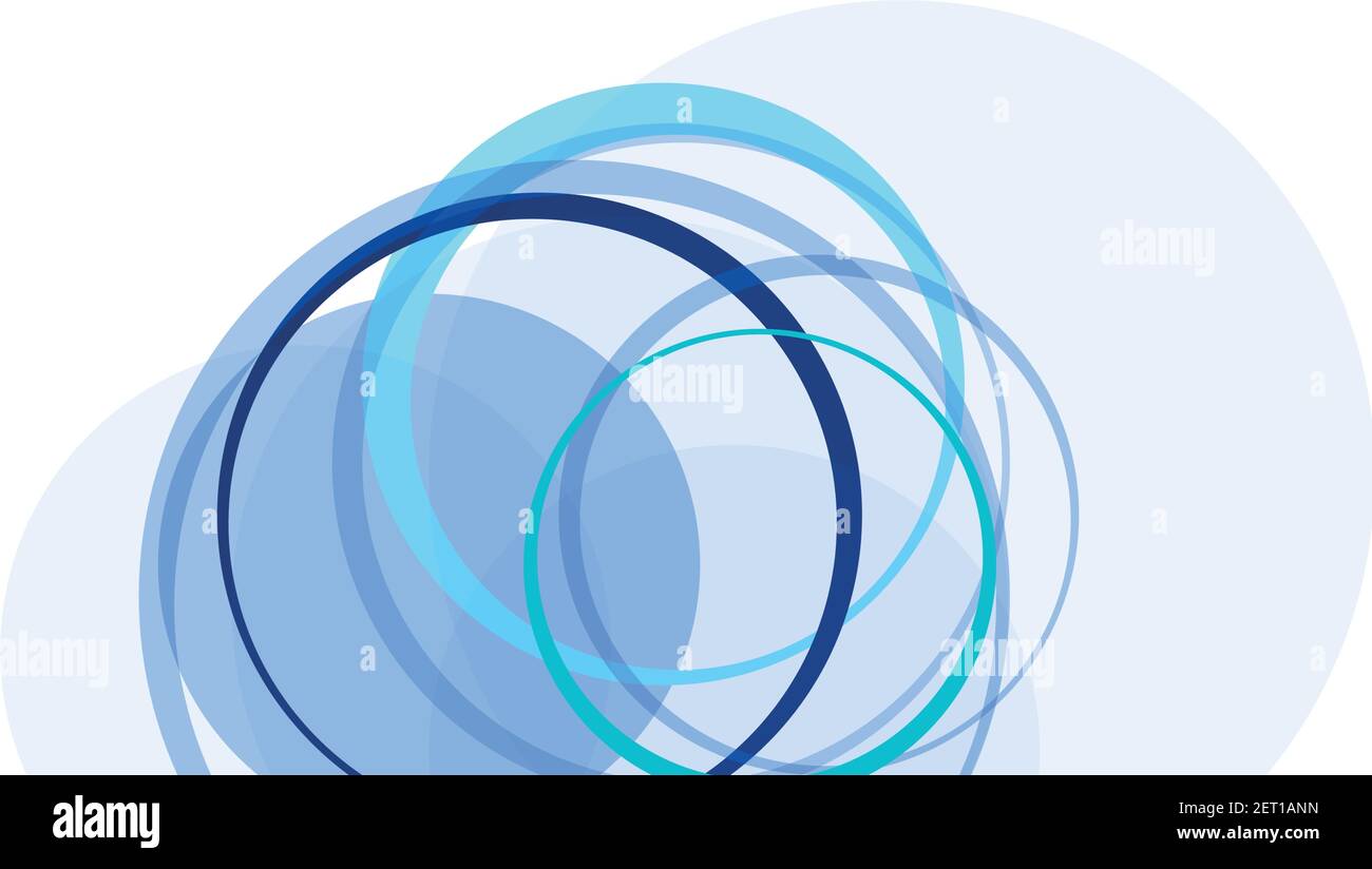Abstract circles and waves on the white Stock Vector