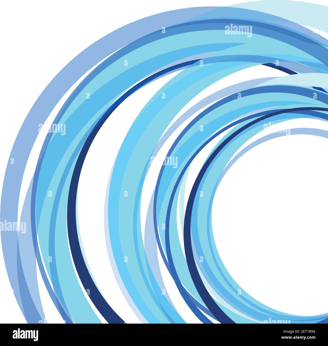 Abstract circles and waves on the white Stock Vector