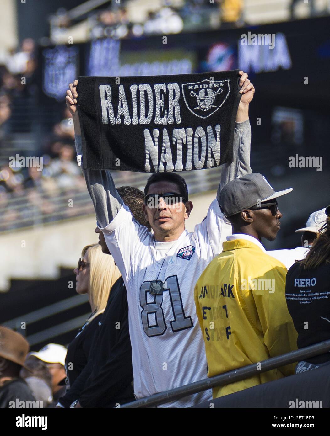 Nov 11 2018 - Oakland CA, U.S.A Oakland Raiders fan during the NFL football  game between Los Angeles Chargers and the Oakland Raiders 6-20 lost at O.co  Coliseum Stadium Oakland Calif. Thurman