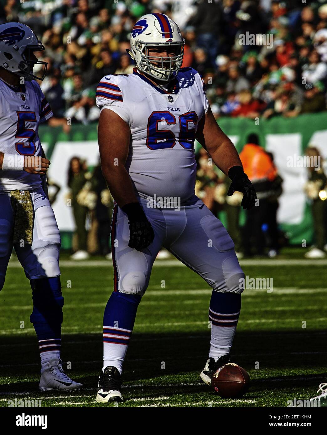 November 11, 2018 - East Rutherford, New Jersey, U.S. - Buffalo Bills  center Russell Bodine (66) during a NFL game between the Buffalo Bills and  the New York Jets at MetLife Stadium