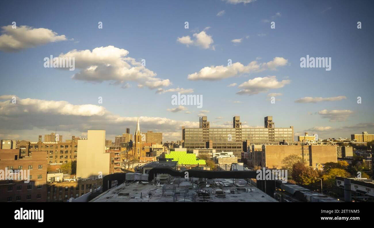 Woodhull Hospital, center, on the border of the Bushwick and Bedford