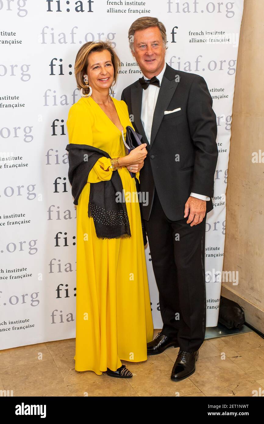 Sebastien Bazin and Juliette Bazin are seen during arrivals at the 2018  FIAF Trophée Des Arts Gala at the Plaza Hotel in New York, NY, USA on  November 12, 2018. (Photo by