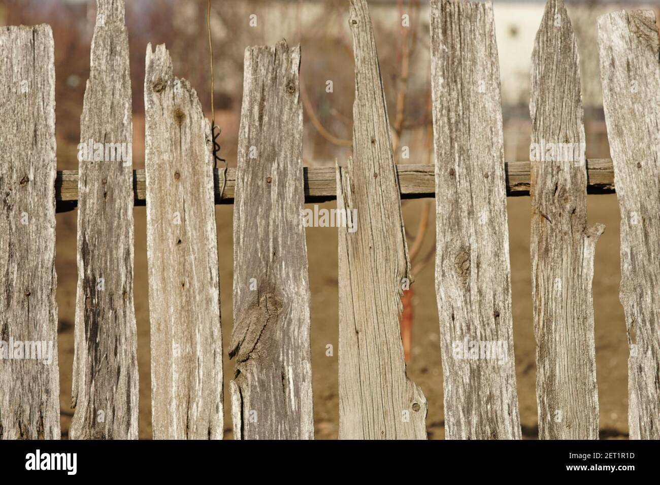 Rustic weathered fence picket hi-res stock photography and images - Alamy