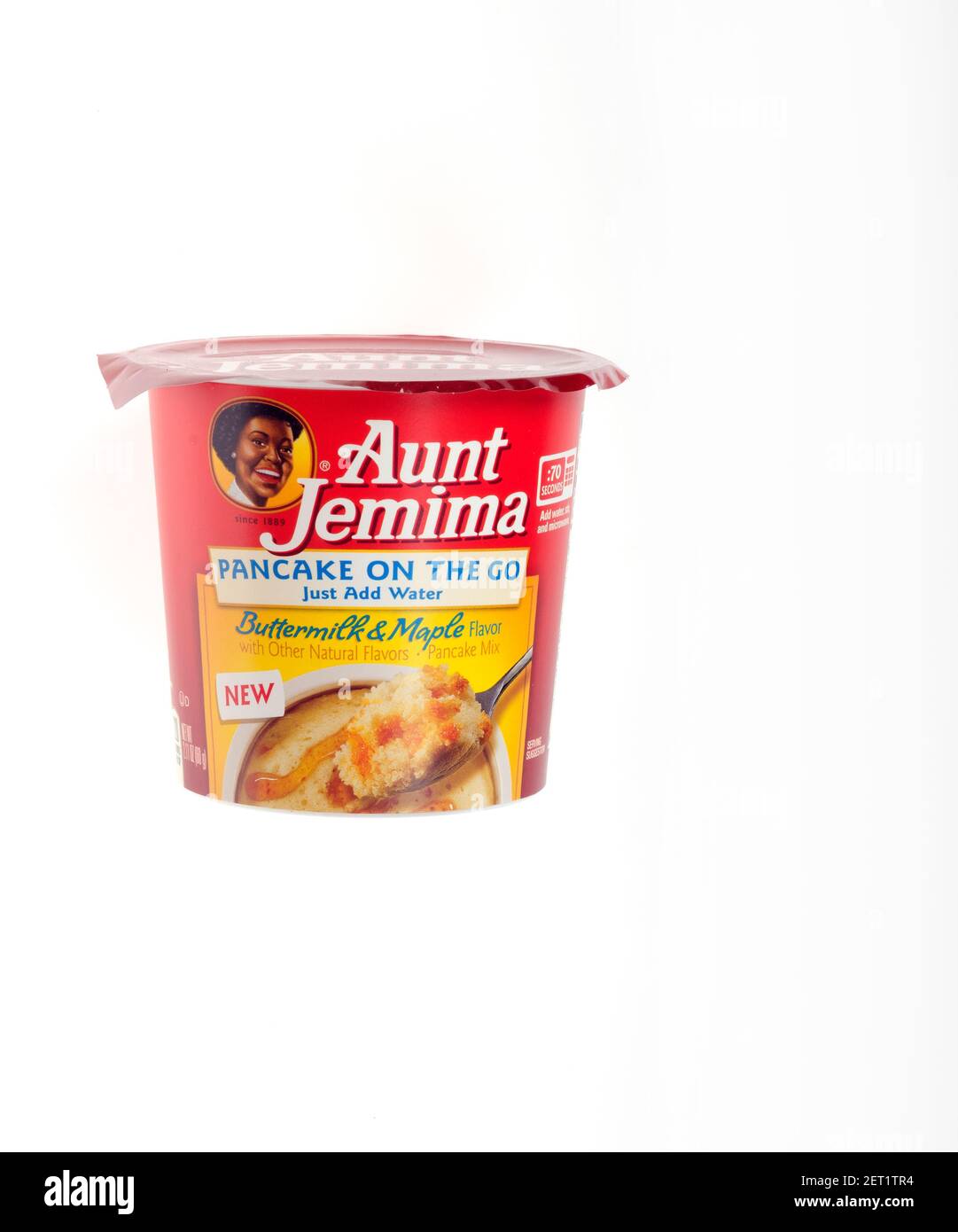 Aunt Jemima Buttermilk & Maple Pancake On The Go Cup Stock Photo