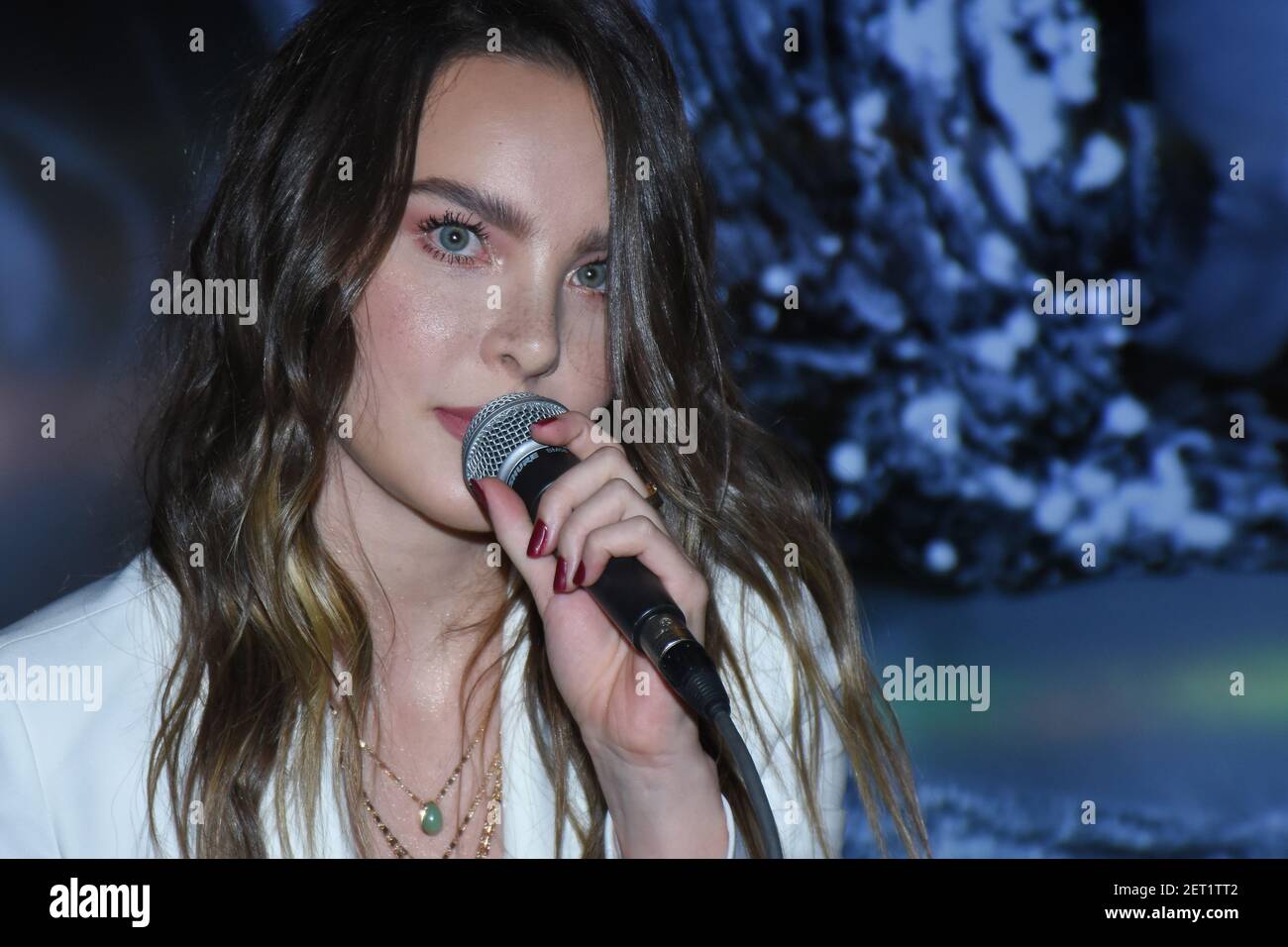 Singer Belinda attends at press conference to announce the launch of ...