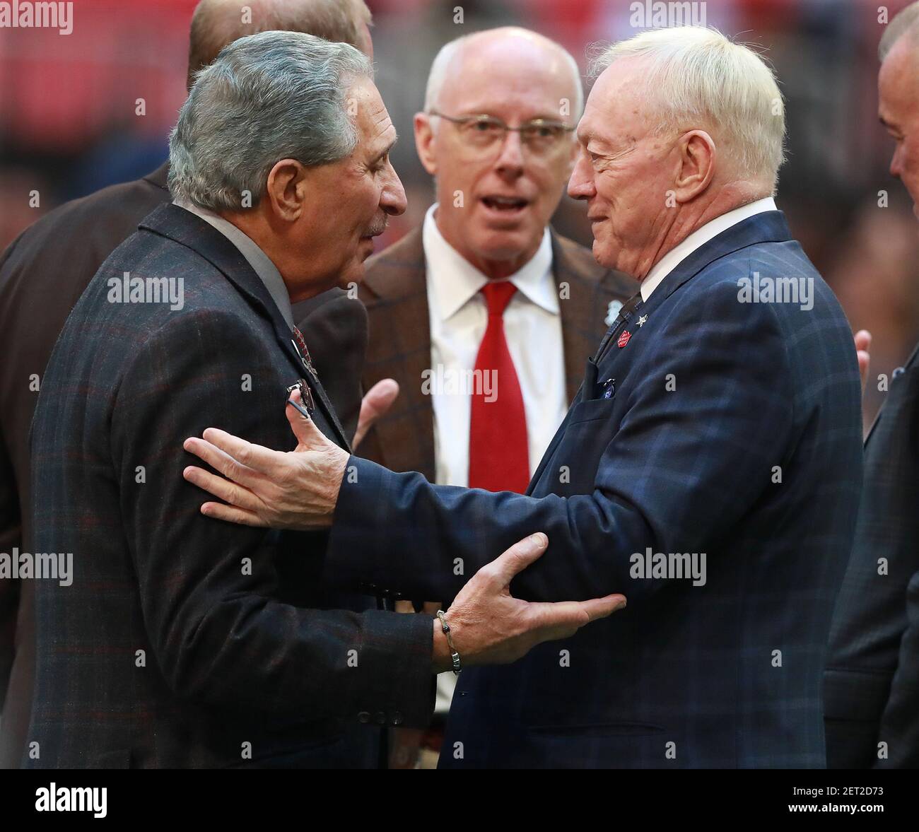 Atlanta Falcons owner Arthur Blank and Dallas Cowboys owner Jerry Jones ...