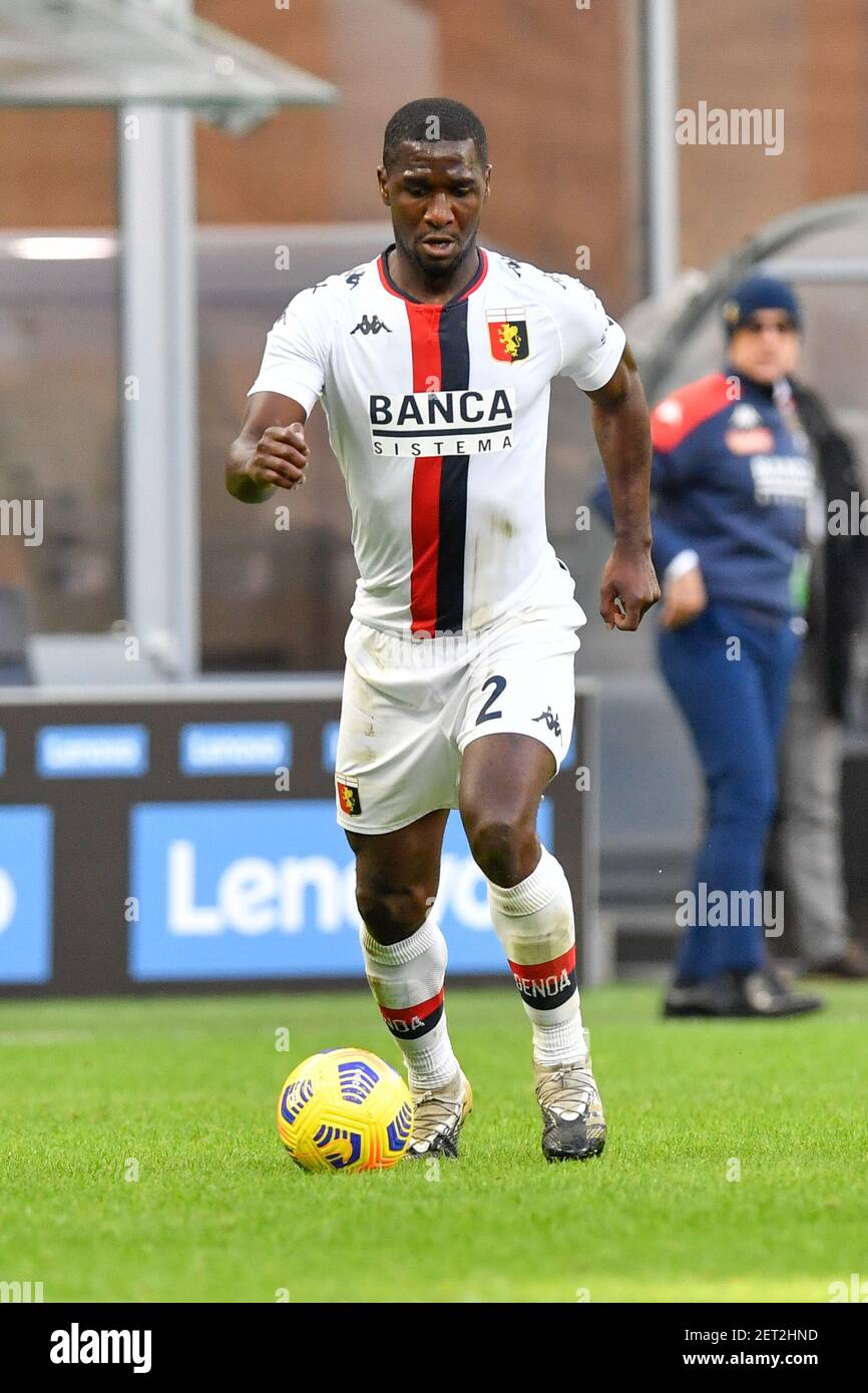 Milano, Italy. 28th Feb, 2021. Cristian Zapata (2) of Genoa seen in the Serie A match between Inter Milan and Genoa at Giuseppe Meazza in Milano. (Photo Credit: Gonzales Photo/Alamy Live News Stock Photo