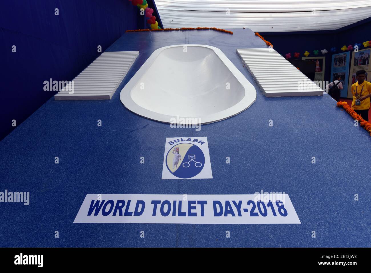 NEW DELHI, INDIA NOVEMBER 19 A giant Indianstyle toilet pot that