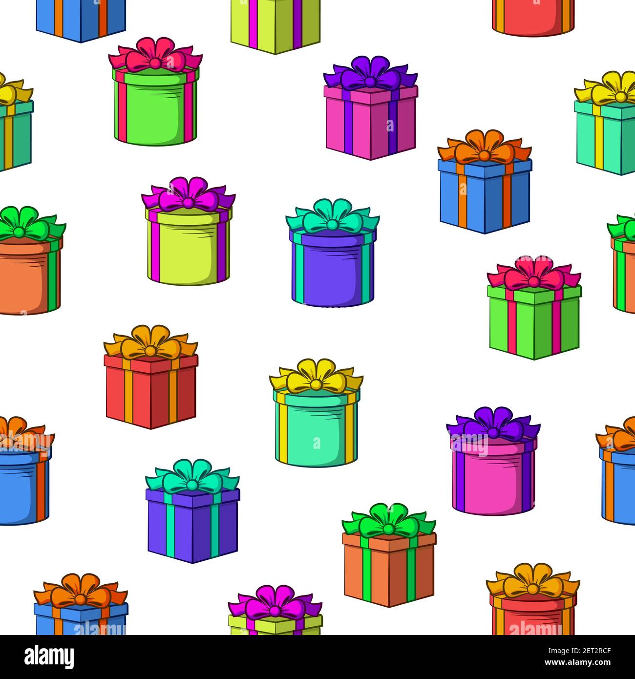 Seamless with Gift Boxes Stock Vector