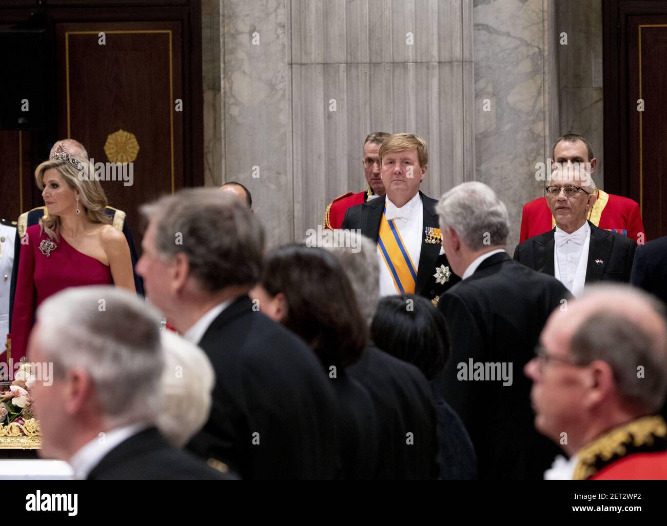 King Willem-Alexander and Queen Maxima in the Royal Palace prior to the ...