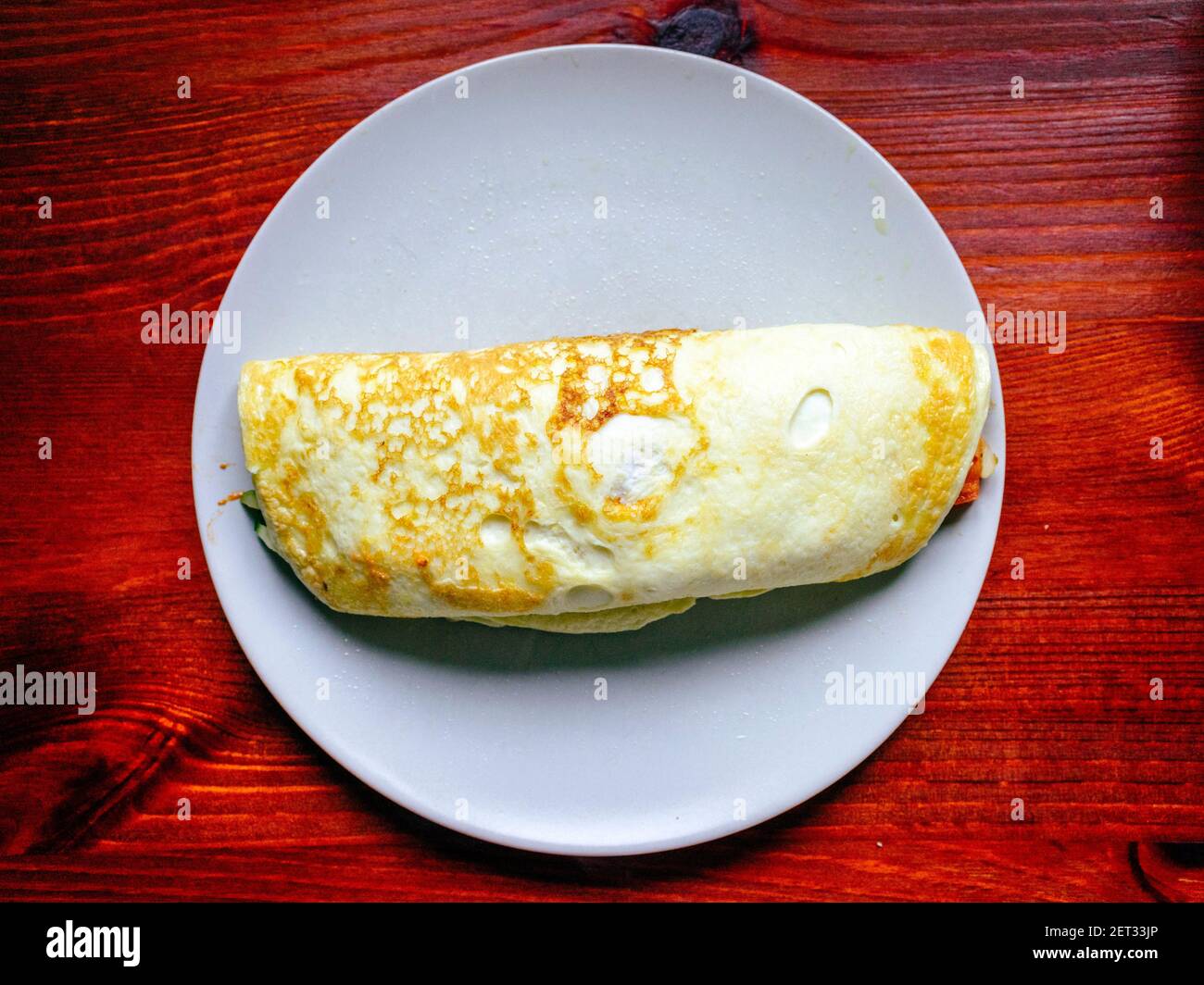 Stuffed omelette Stock Photo