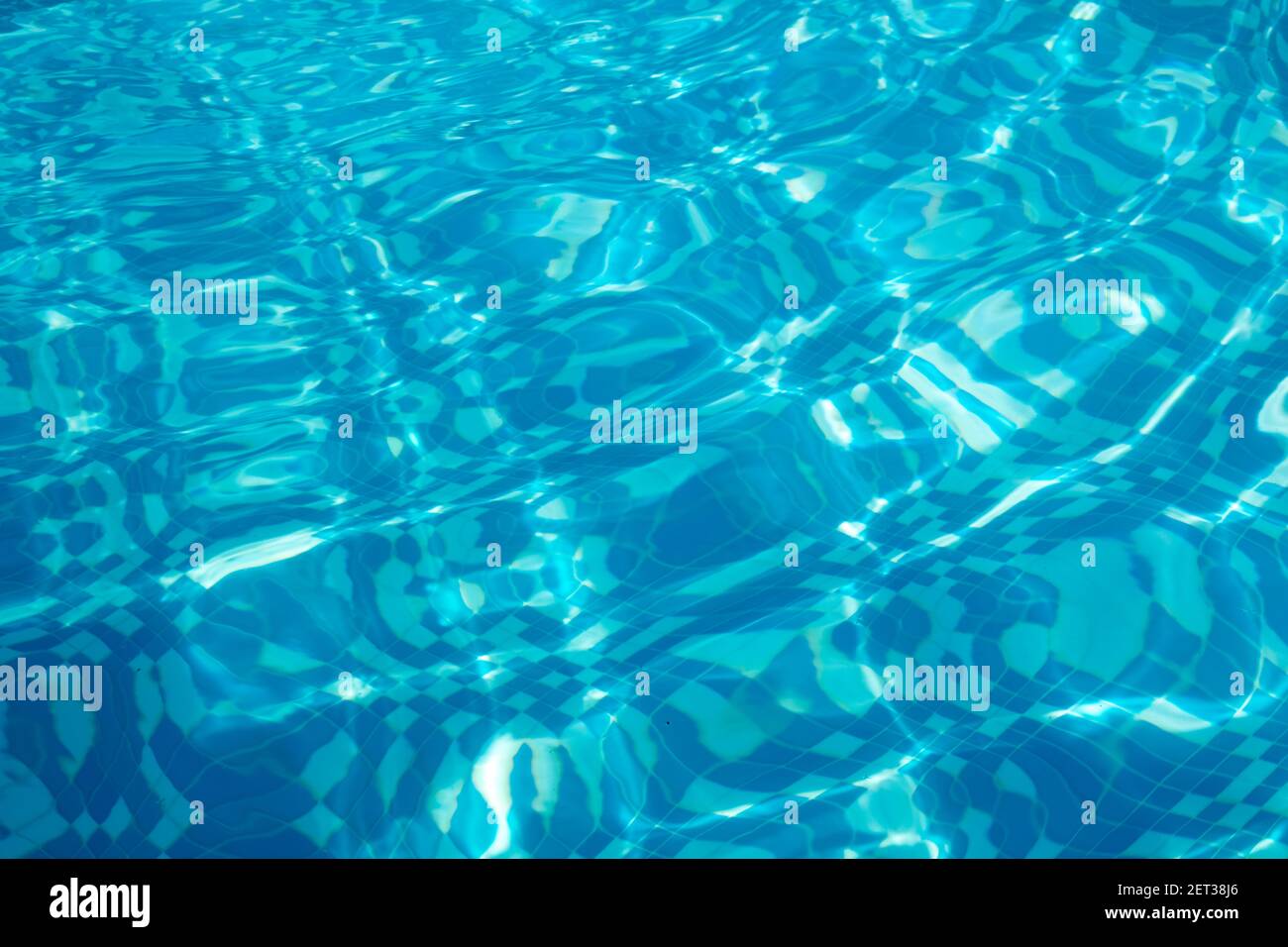 Blue water in a clean pool. Background Stock Photo
