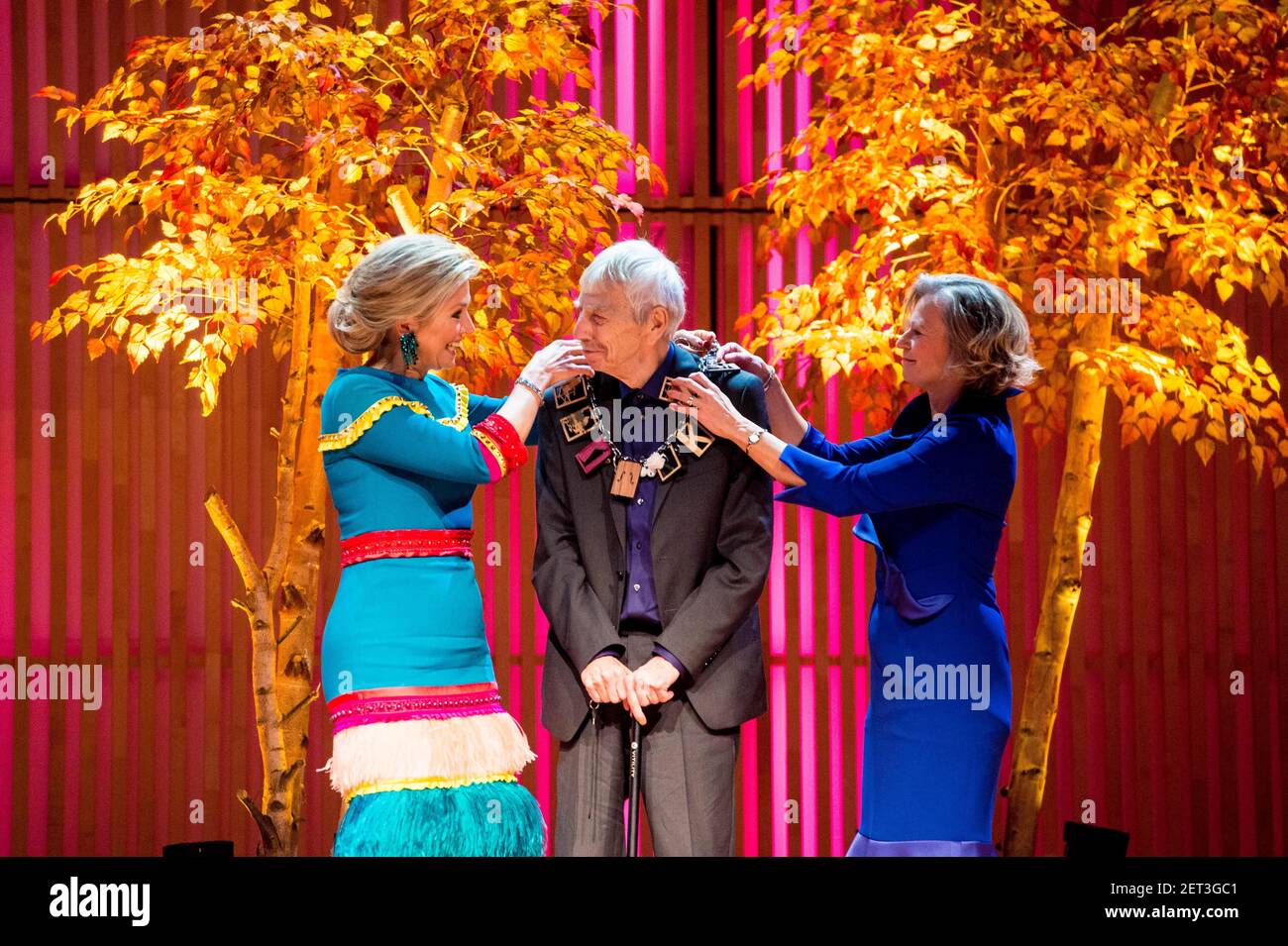 Queen Maxima at the presentation of the Prins Bernhard Cultuurfonds ...