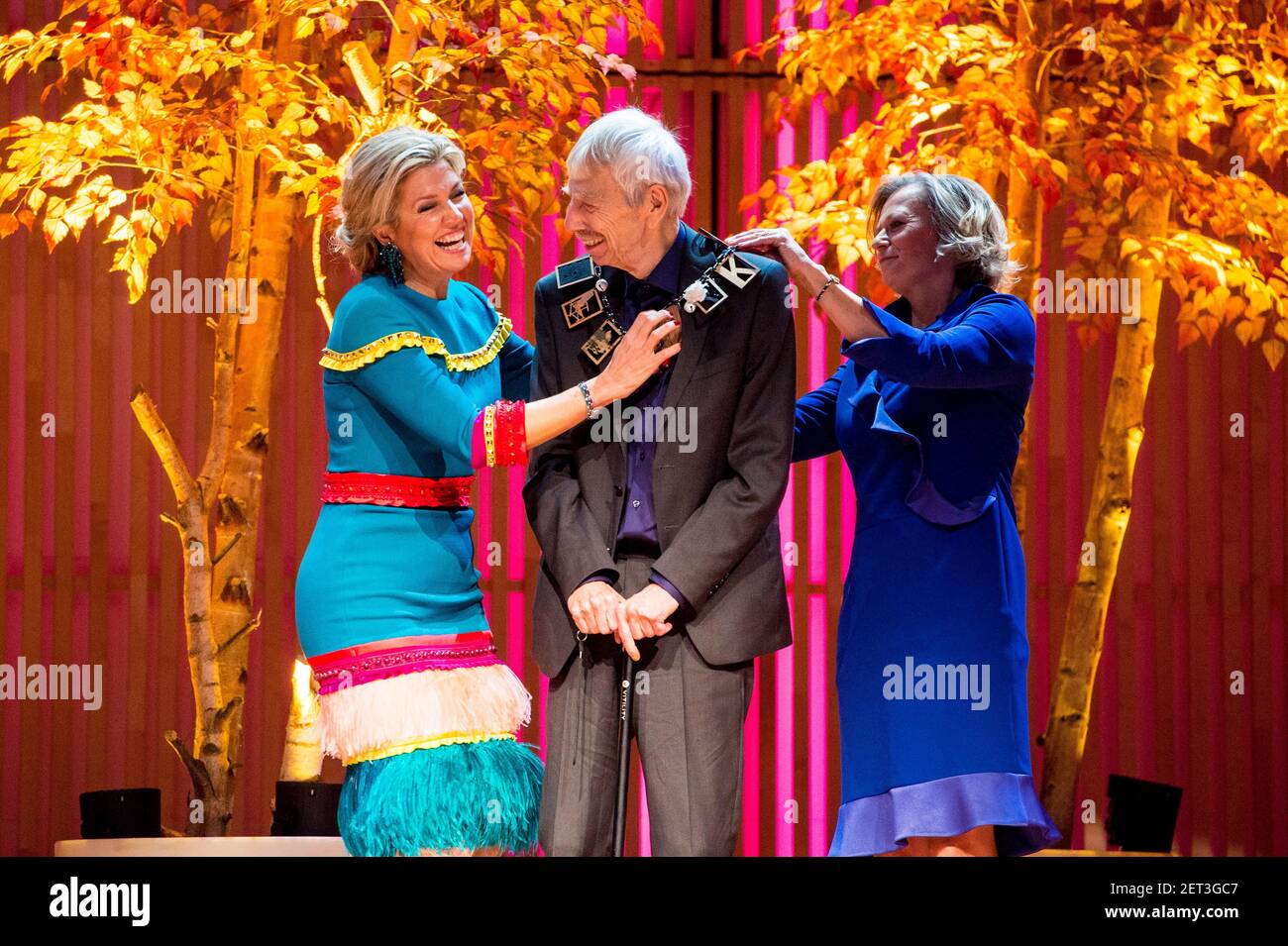 Queen Maxima at the presentation of the Prins Bernhard Cultuurfonds ...