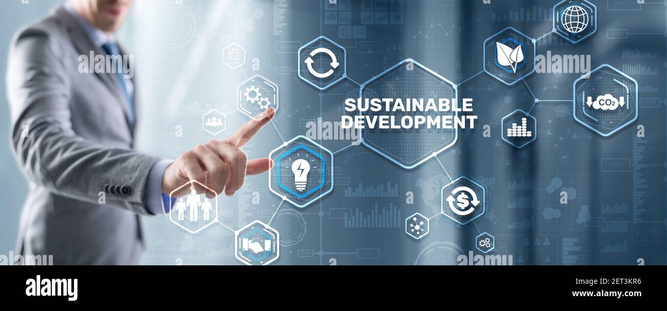 Sustainable Balanced Development. Balance between nature and science ...