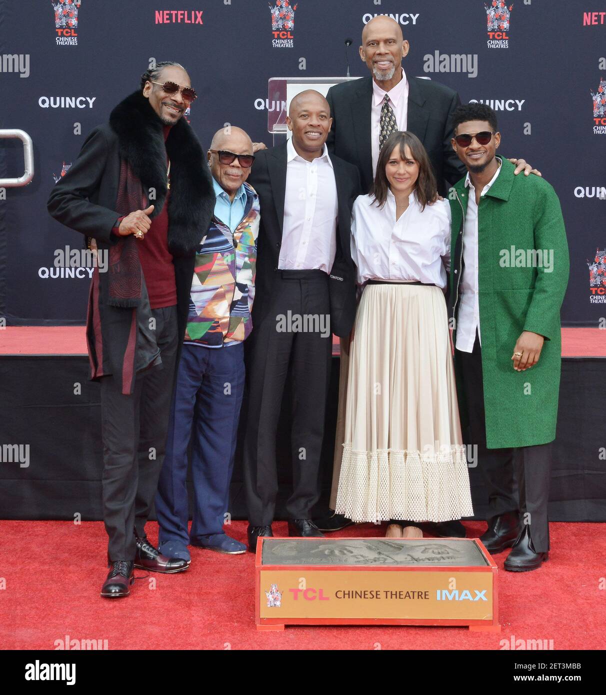 (L-R) Snoop Dogg, Quincy Jones, Dr. Dre, Kareem Abdul-Jabbar Rashida ...