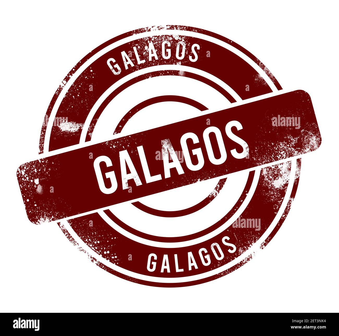 galagos - red round grunge button, stamp Stock Photo