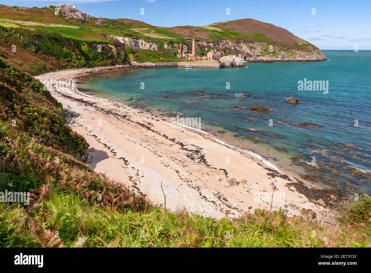 Abandoned brick works at Porth Wen, Anglesey, North Wales coast Stock Photo