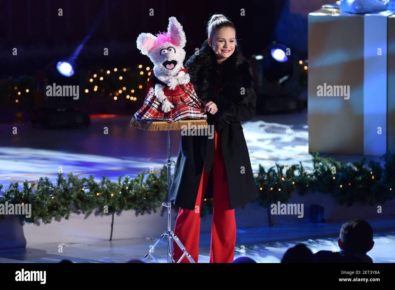 Ventriloquist Darci Lynne Farmer performs at the 86th Annual