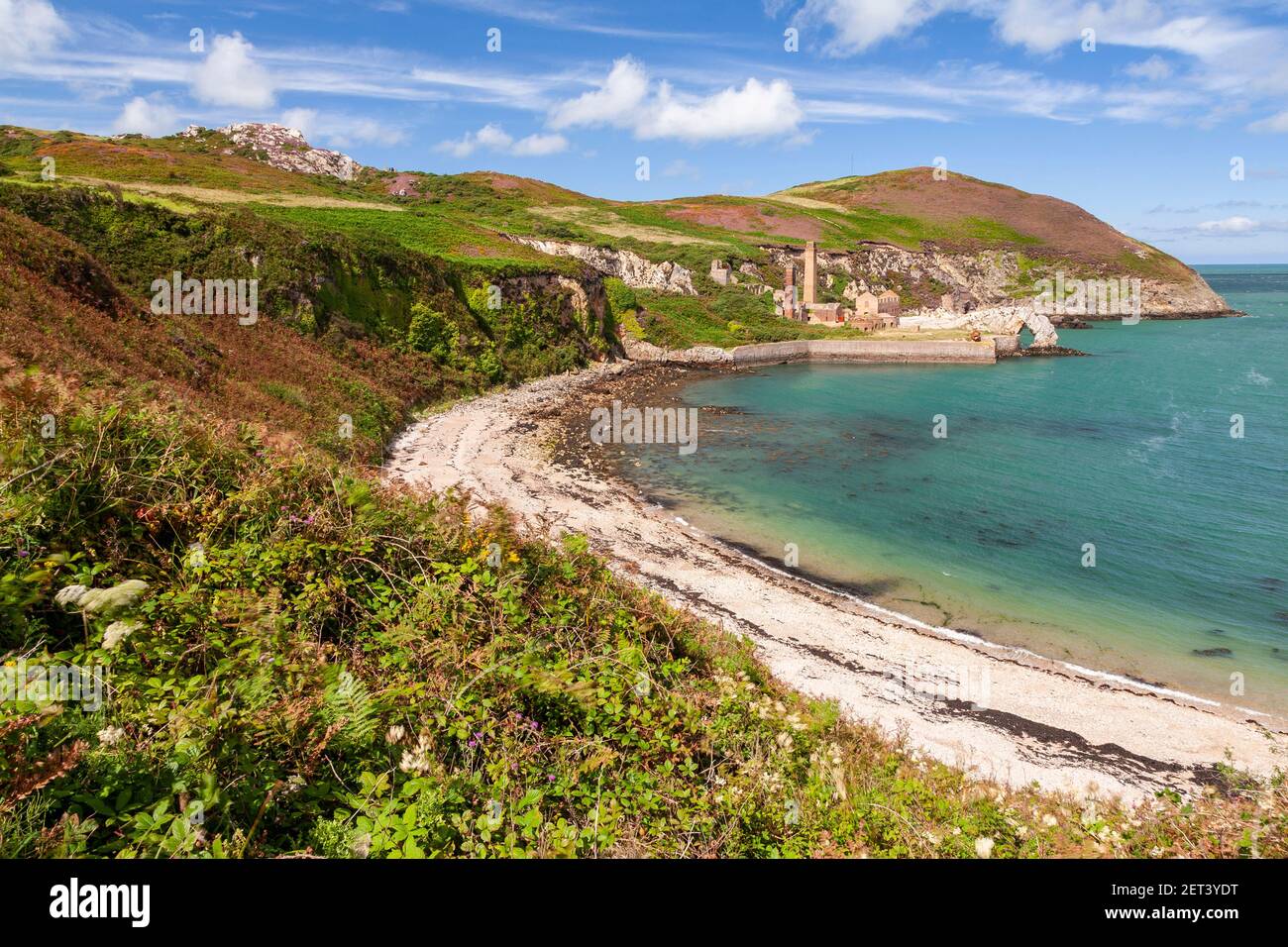 Abandoned brick works at Porth Wen, Anglesey, North Wales coast Stock Photo