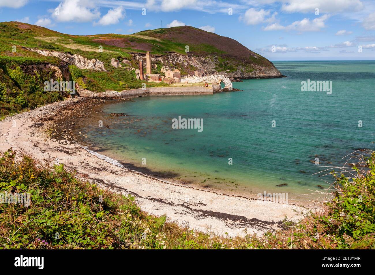 Abandoned brick works at Porth Wen, Anglesey, North Wales coast Stock Photo
