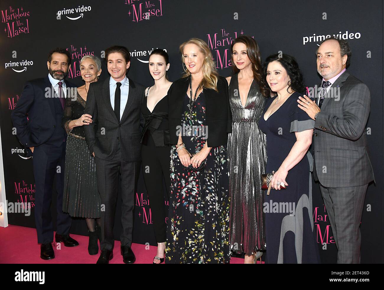 Tony Shalhoub and wife Brooke Adams, Michael Zegen, Rachel Brosnahan,  Jennifer Salke and Marin Hinkle & Alex Borstein attends 