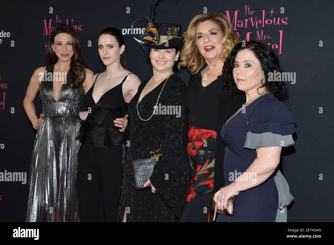 (L-R) Marin Hinkle, Rachel Brosnahan, Amy Sherman Palladino, Caroline ...