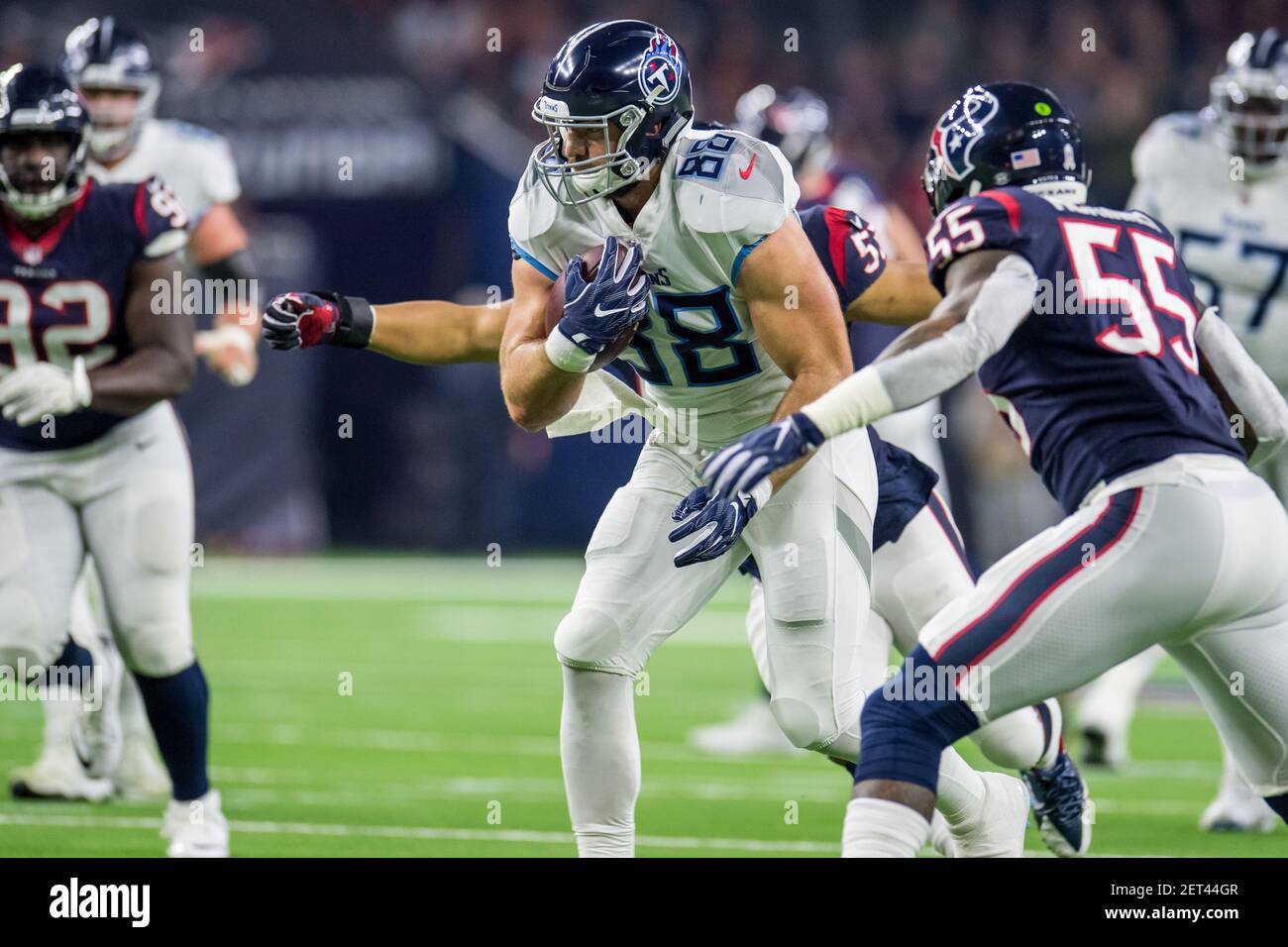 Luke Stocker November 26, 2018: Tennessee Titans tight end Luke Stocker (88) runs ...