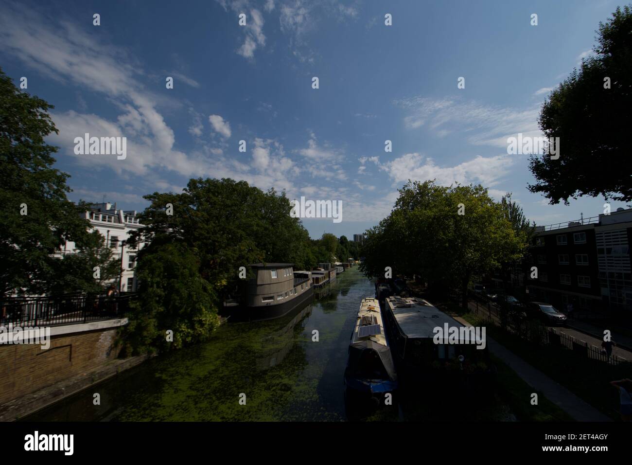 The Grand Union Canal at Paddington, London Stock Photo