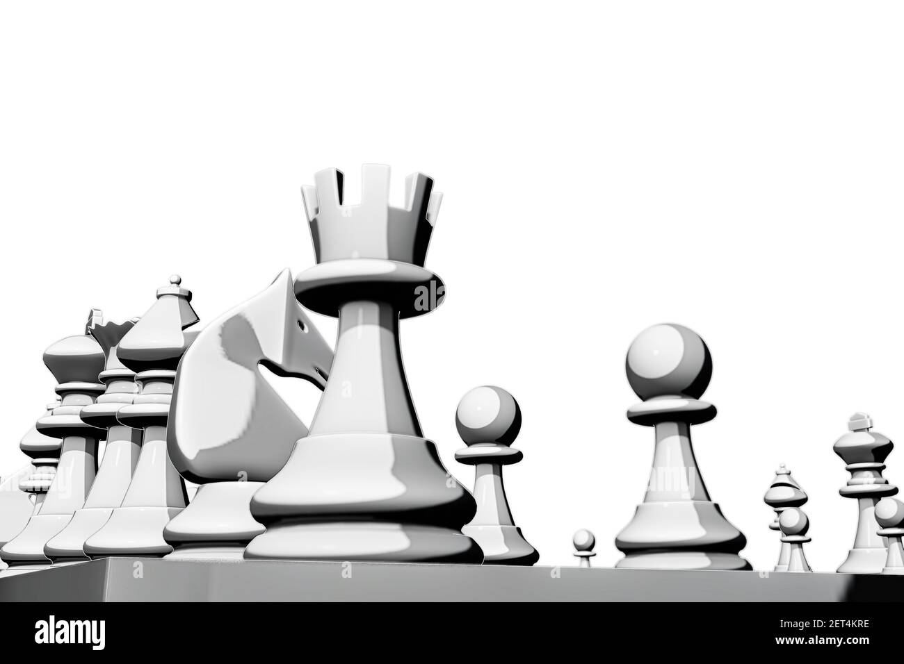 Compass Chess Pieces On White Background Stock Photo 666437362