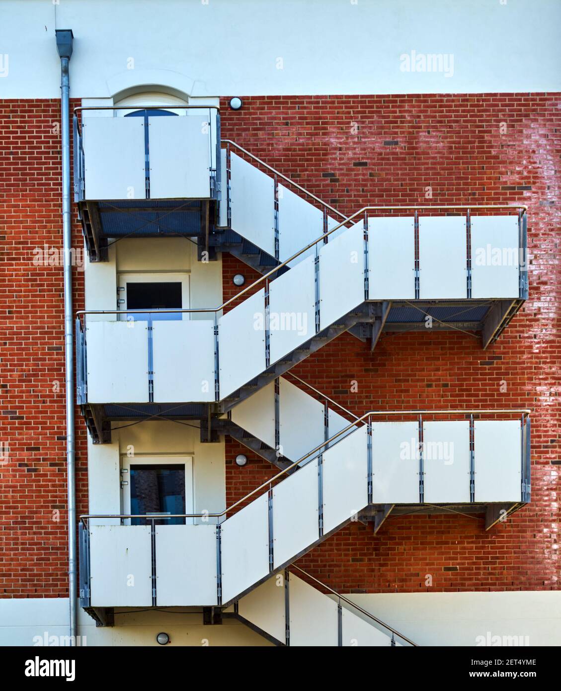 Hotel fire escape stairs hi-res stock photography and images - Alamy