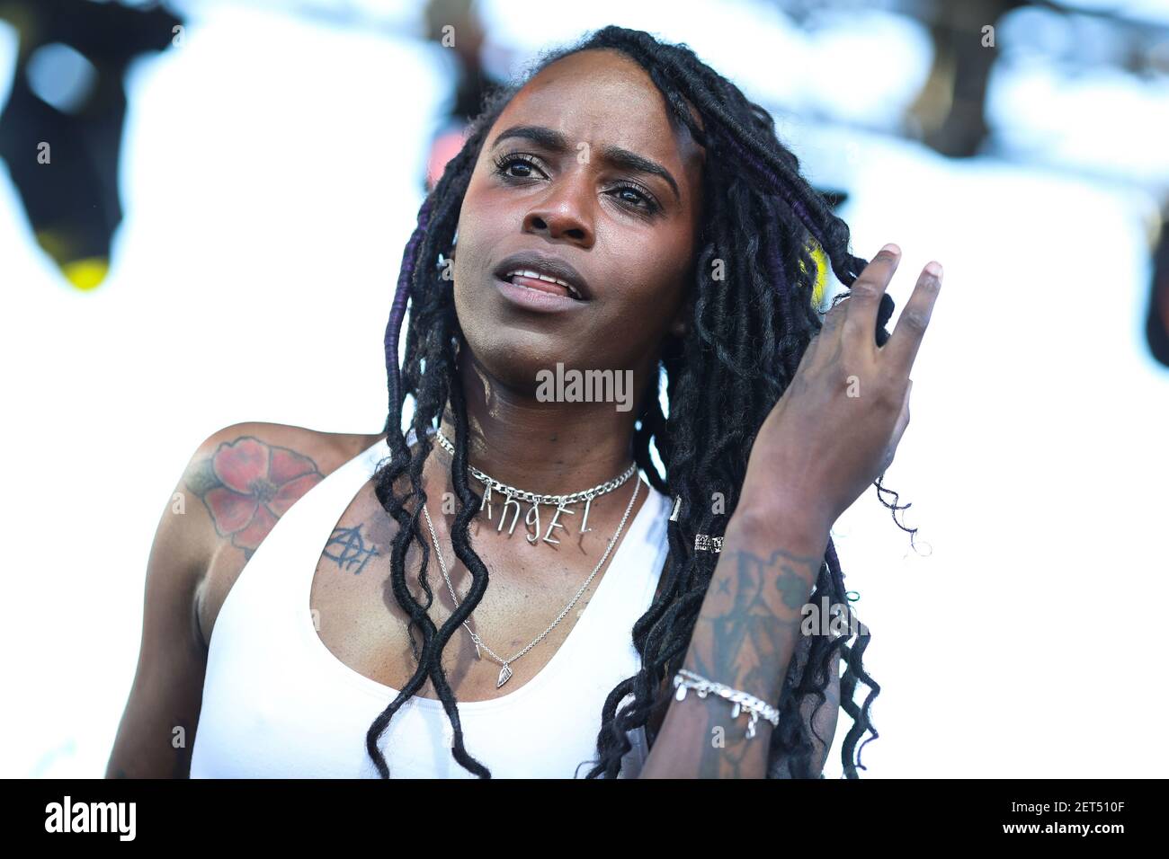 Rapper Angel Haze, Raykeea Raeen-Roes Wilson performs onstage at the ...