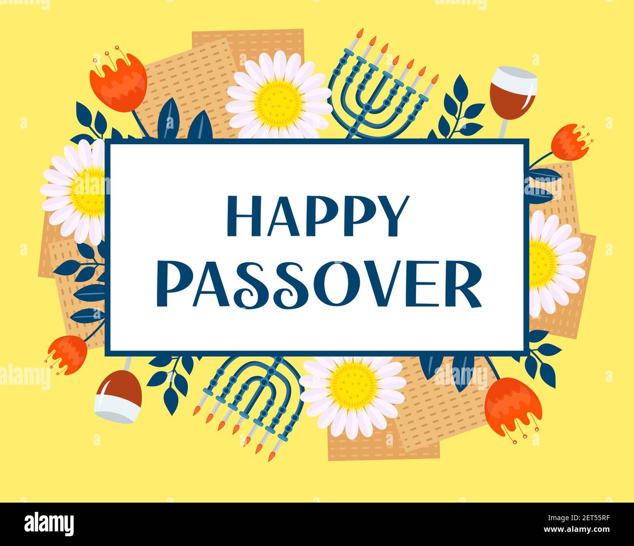 Passover greeting card, poster, invitation, flyer. Pesach template for ...