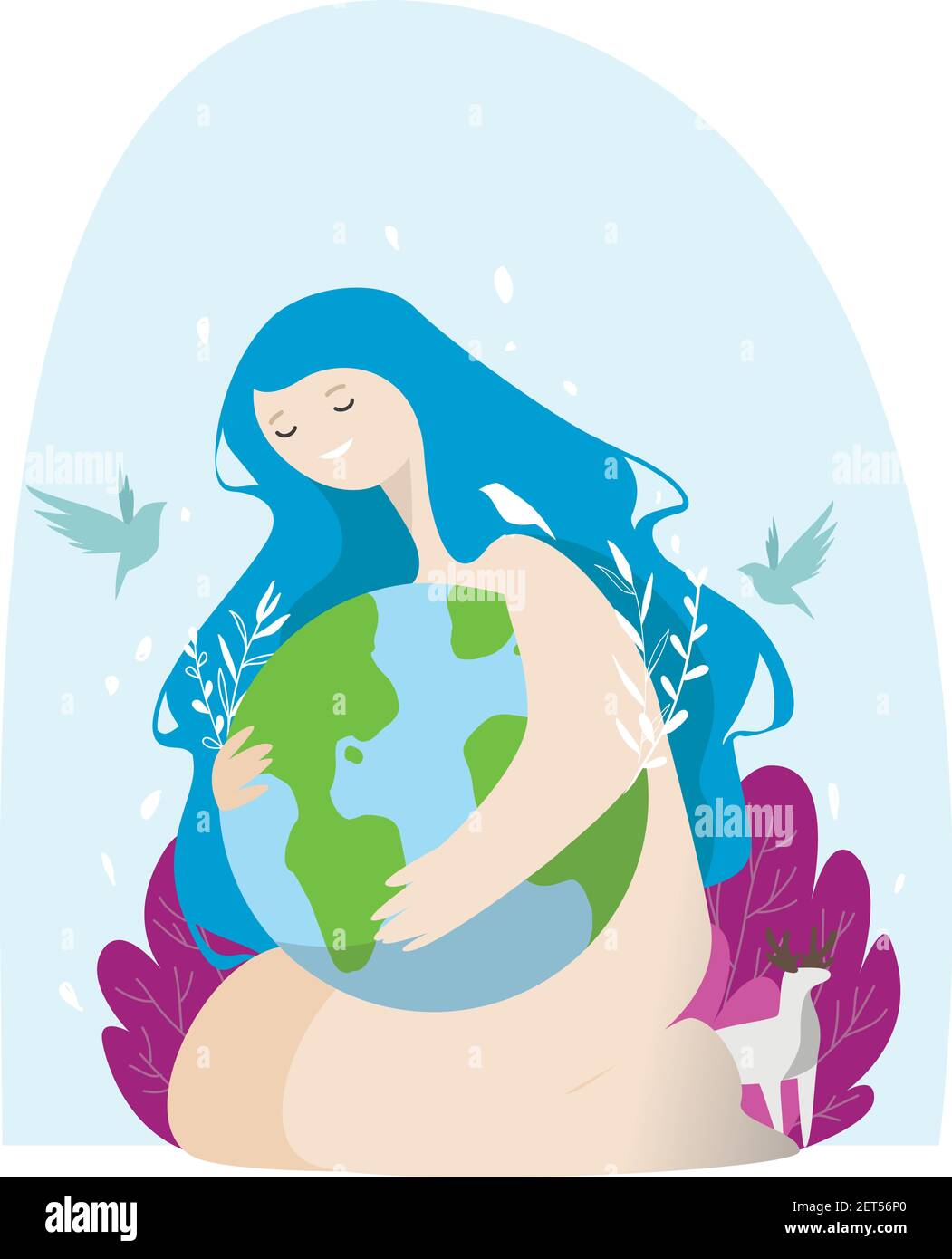 International Mother Earth Day. Protects earth, holds in hands. Cartoon  vector illustration for nature concept Stock Vector Image & Art - Alamy
