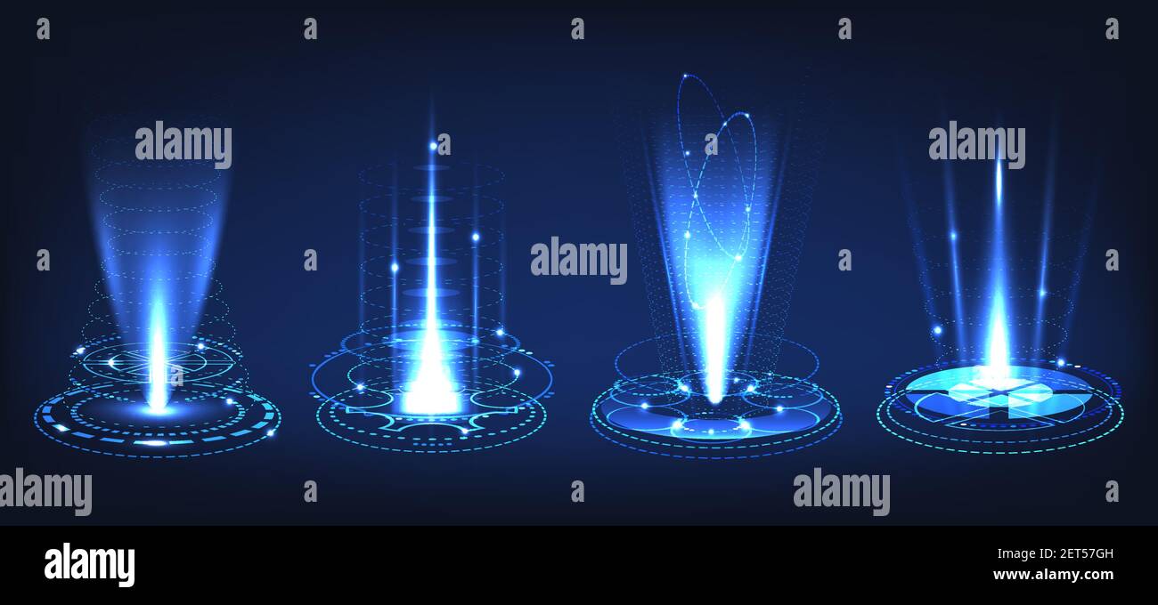 Scifi cyber stage Stock Vector
