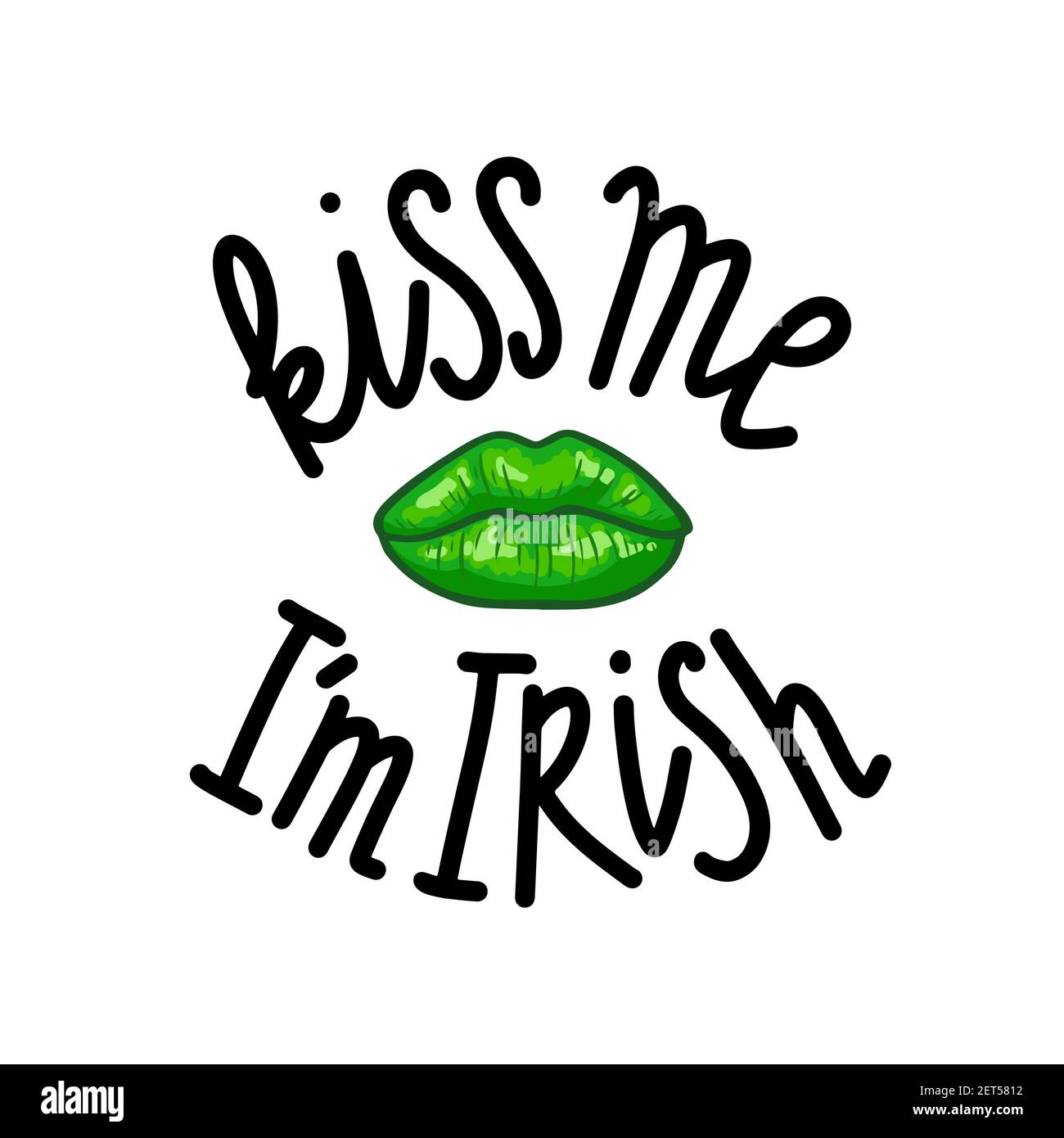 Kiss Me I'm Irish (lips) T-Shirt Kiss Me I'm Irish (lips) T-Shirt