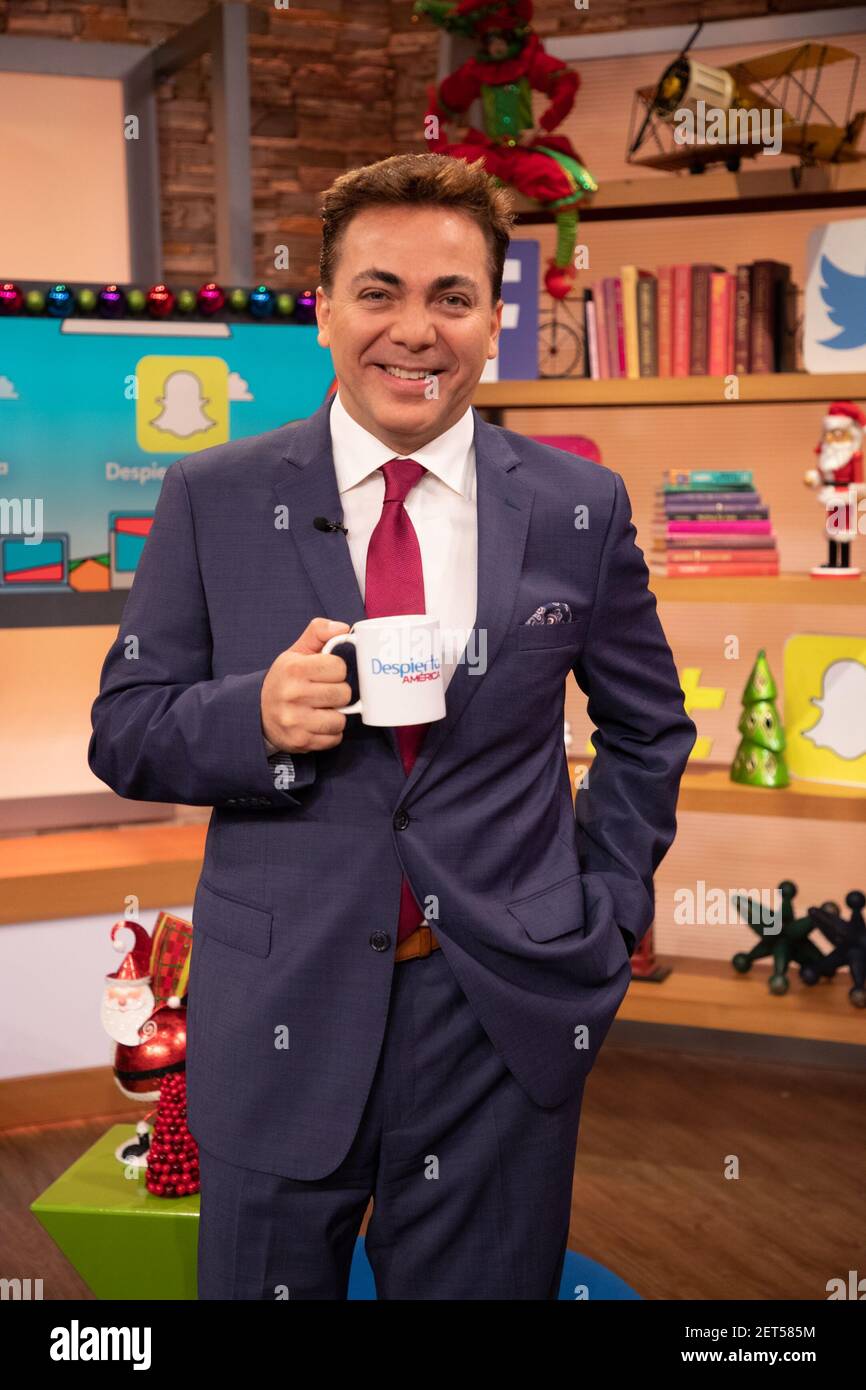 MIAMI, FL - DEC 4: Cristian Castro is seen during "Despierta America ...
