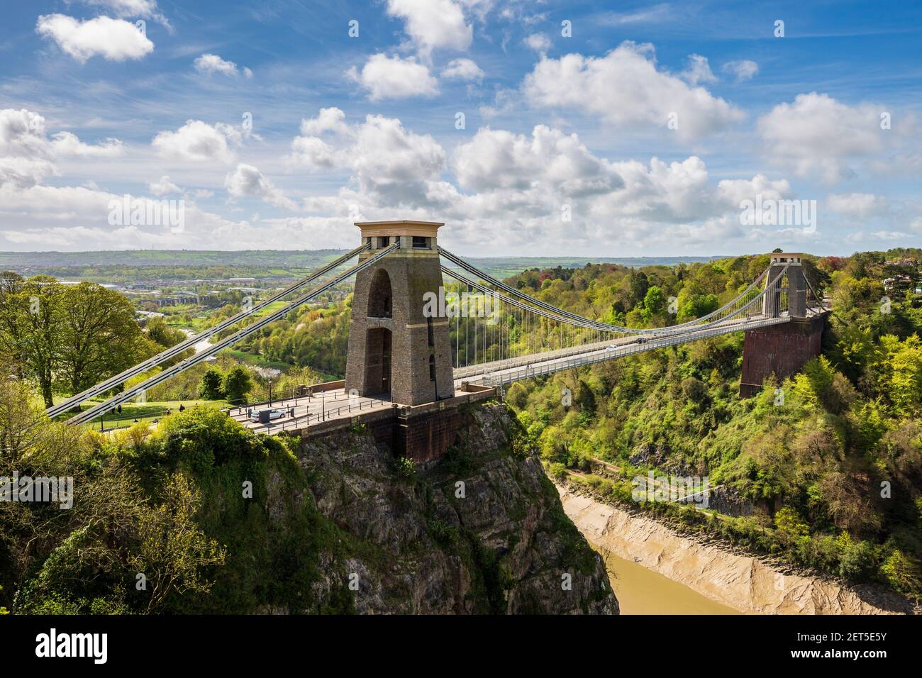 The Clifton Suspension Bridge spanning the Avon Gorge, Bristol, England Stock Photo