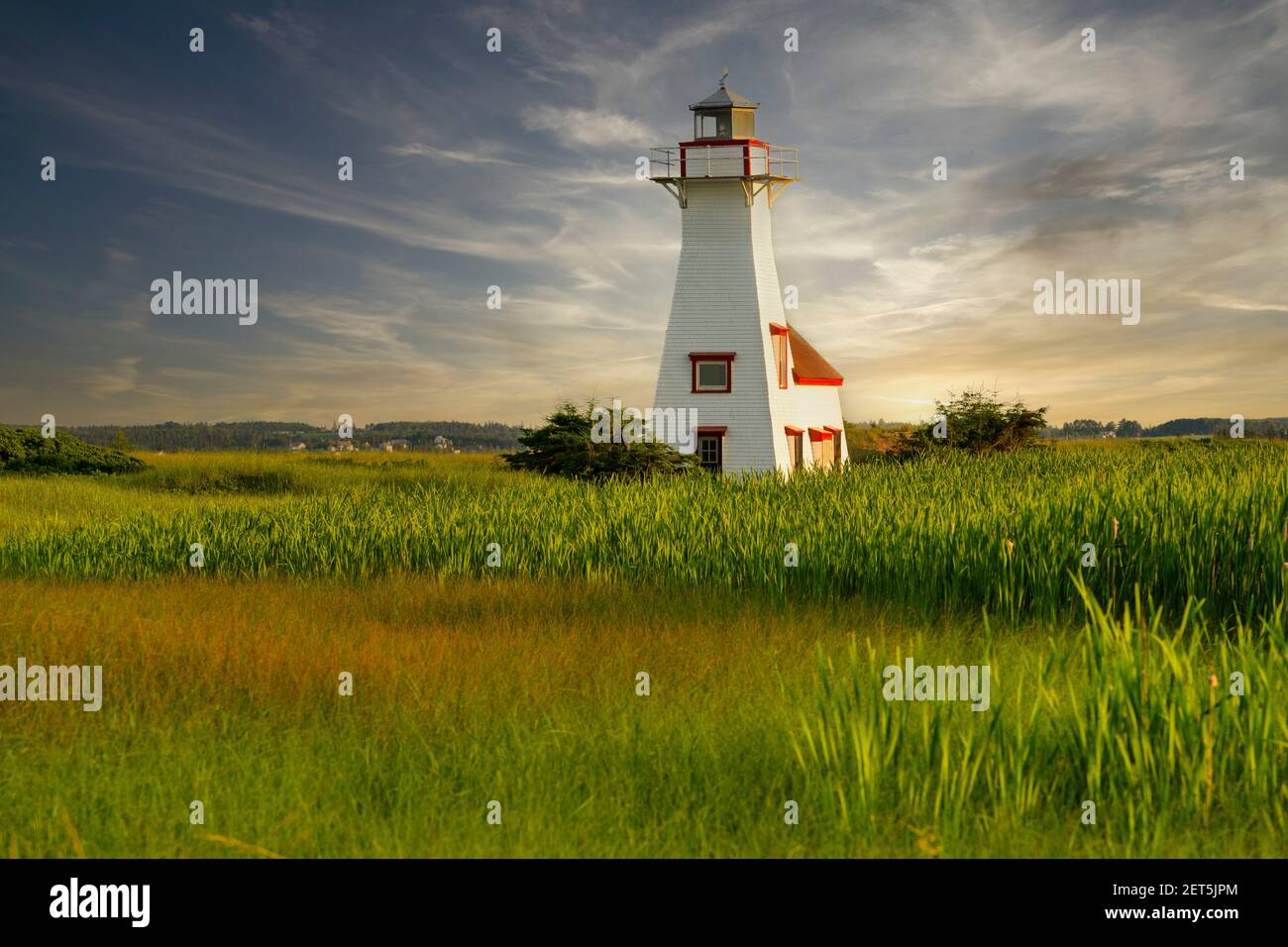 New London Range Rear Lighthouse in rural Prince Edward Island, Canada. Stock Photo