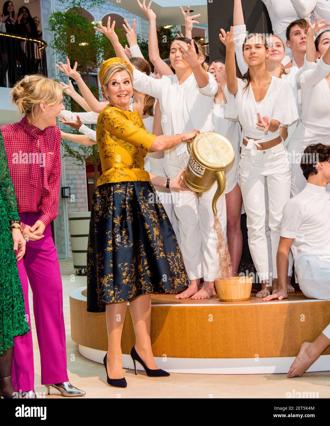 Queen Maxima of the Netherlands attends the opening of the new office ...