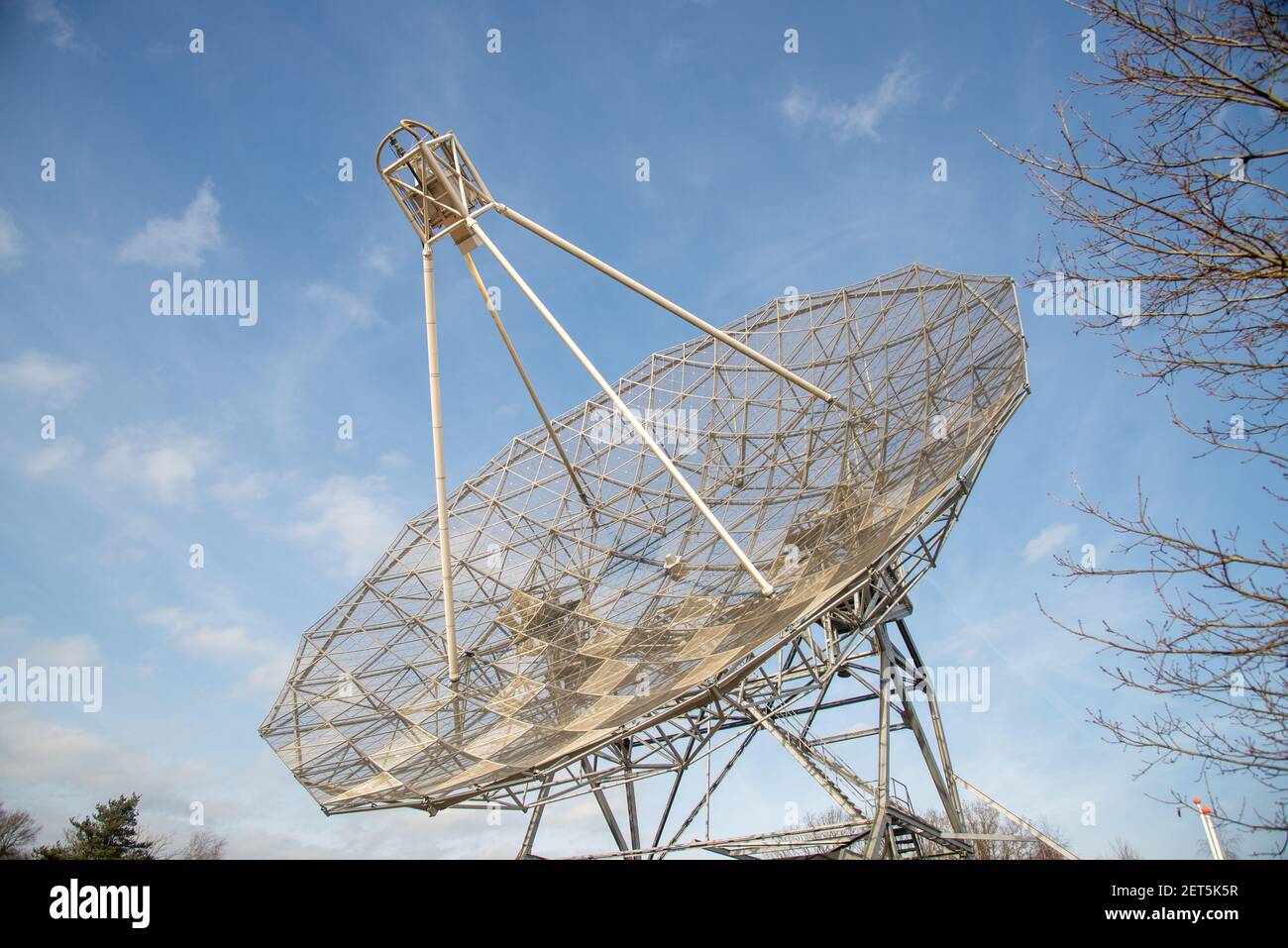 radiotelescope of Astron at Dwingelderveld, Holland Stock Photo