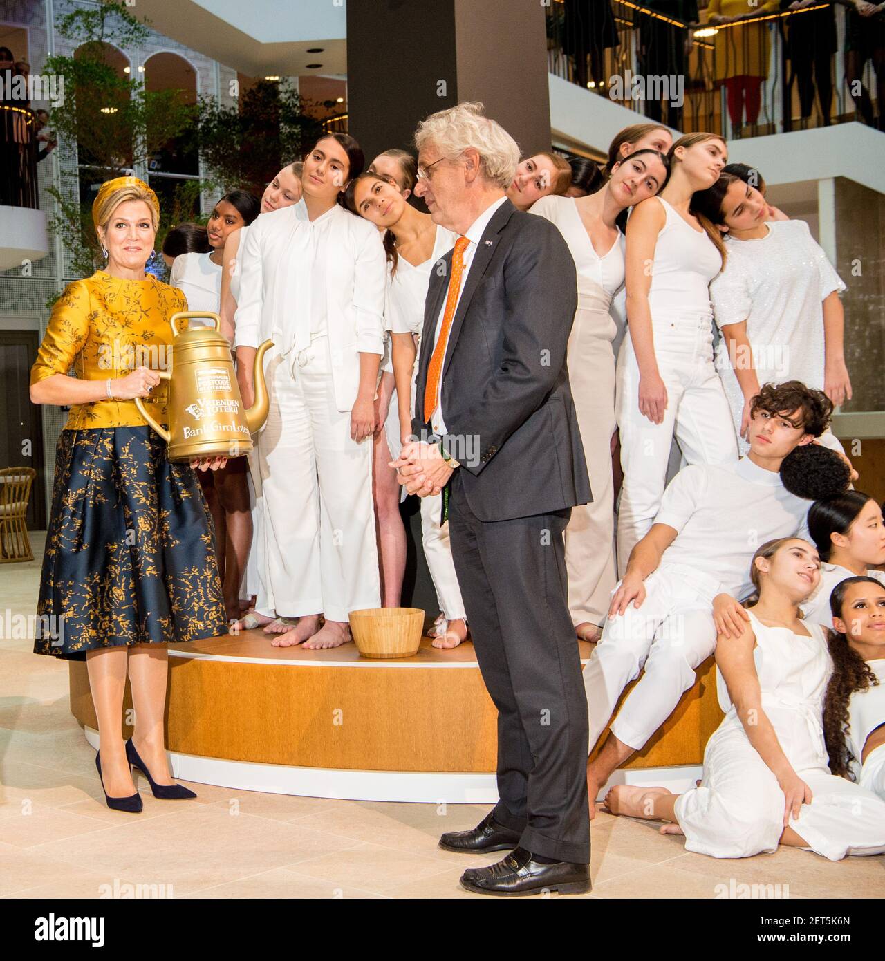 Queen Maxima of the Netherlands attends the opening of the new office ...