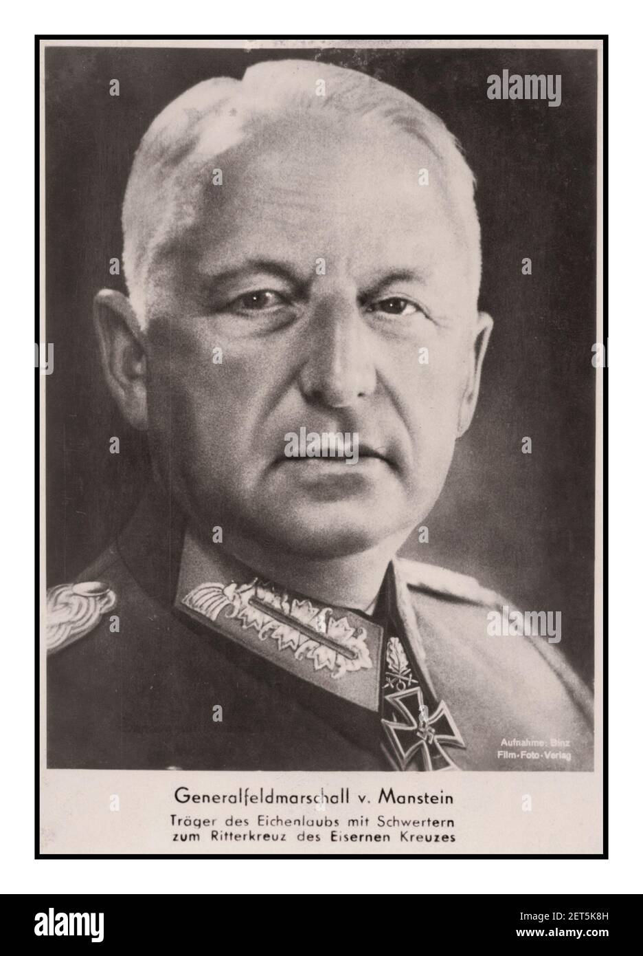 WW2 German portrait photo; Field Marshall Von Manstein 262