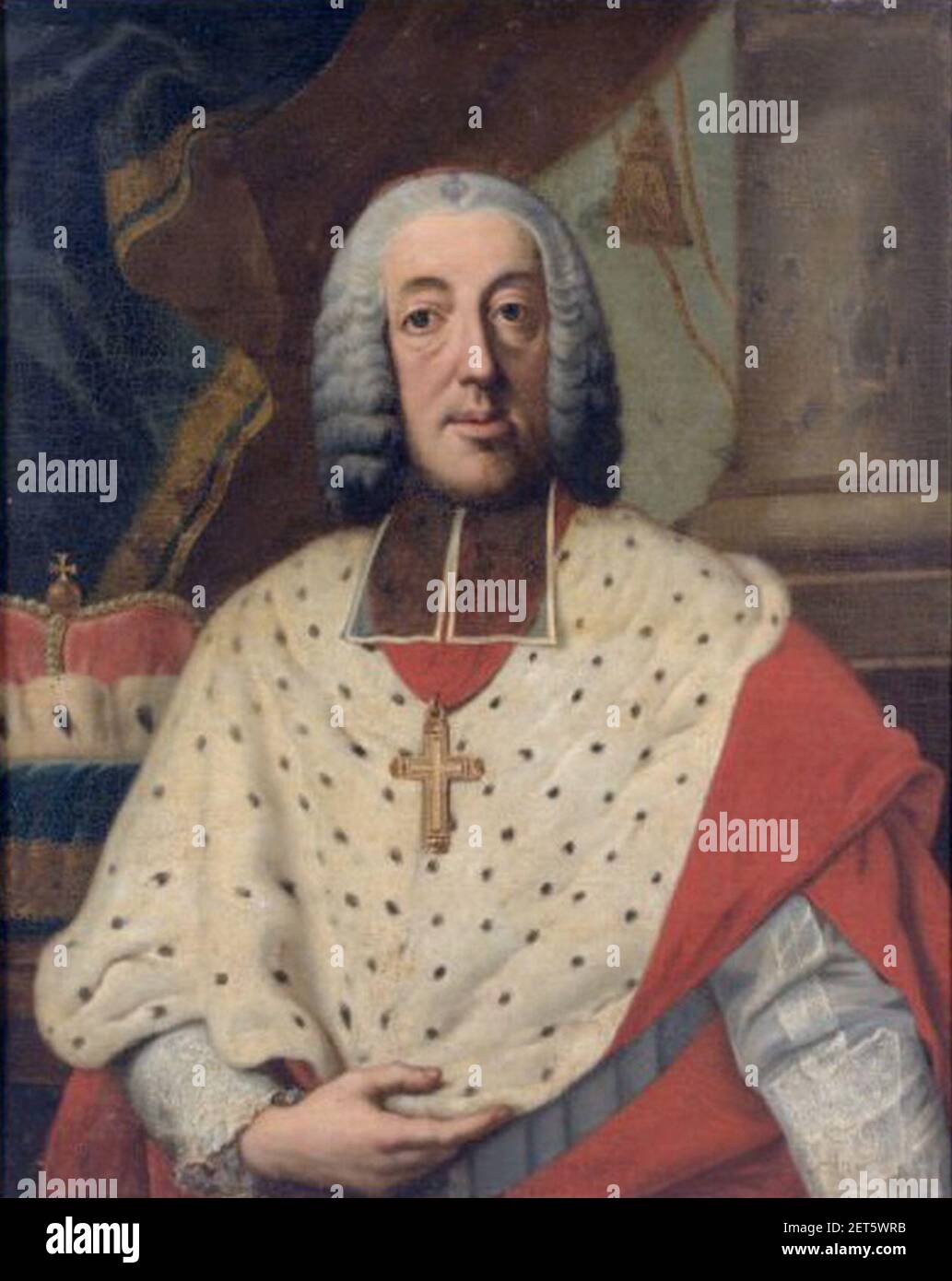 Paul-Joseph Delcloche (attributed), Portrait of the Liège Prince-Bishop John Theodore of Bavaria. Stock Photo