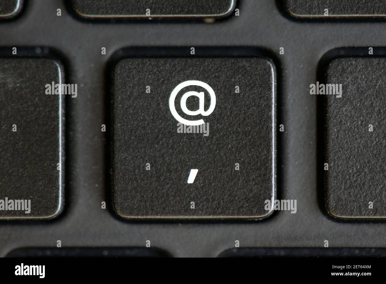 Apostrophe and at sign key on a laptop keyboard Stock Photo - Alamy