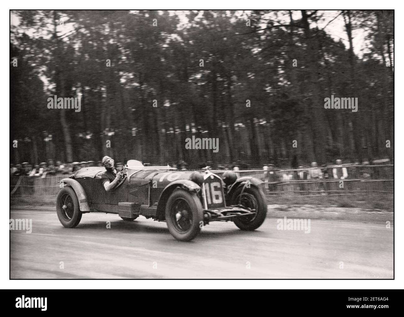 Le Mans 24 hr Vintage 1931 Winning Alfa Romeo No.16 of Birkin and Howe pictured at the 1931 24 Hours of Le Mans endurance race Le Mans France Stock Photo